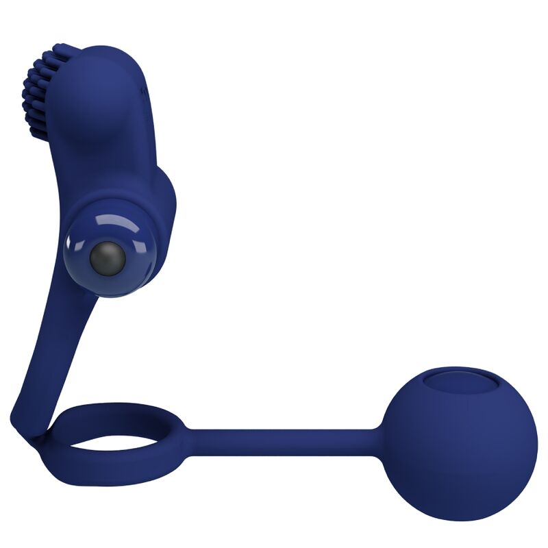 PRETTY LOVE - REMINGTON DOUBLE ANNEAU VIBRANT AVEC PLUG BLEU PRETTY LOVE MALE