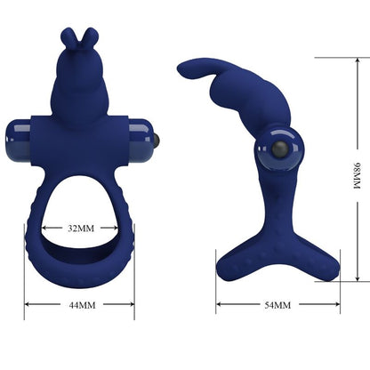 PRETTY LOVE - LUCHITO DOUBLE ANNEAU VIBRANT LAPIN BLEU PRETTY LOVE MALE