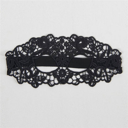QUEEN LINGERIE - MASQUE EN DENTELLE NOIRE QUEEN LINGERIE