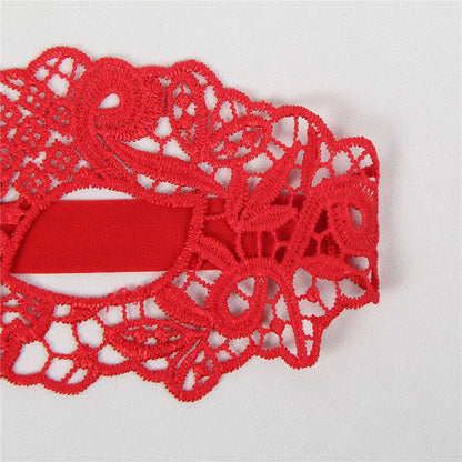 QUEEN LINGERIE - MASQUE DENTELLE ROUGE QUEEN LINGERIE