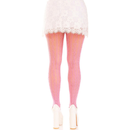 LEG AVENUE - BAS AVEC OUVERTURES COEUR & NOEUDS ROSE LEG AVENUE HOSIERY
