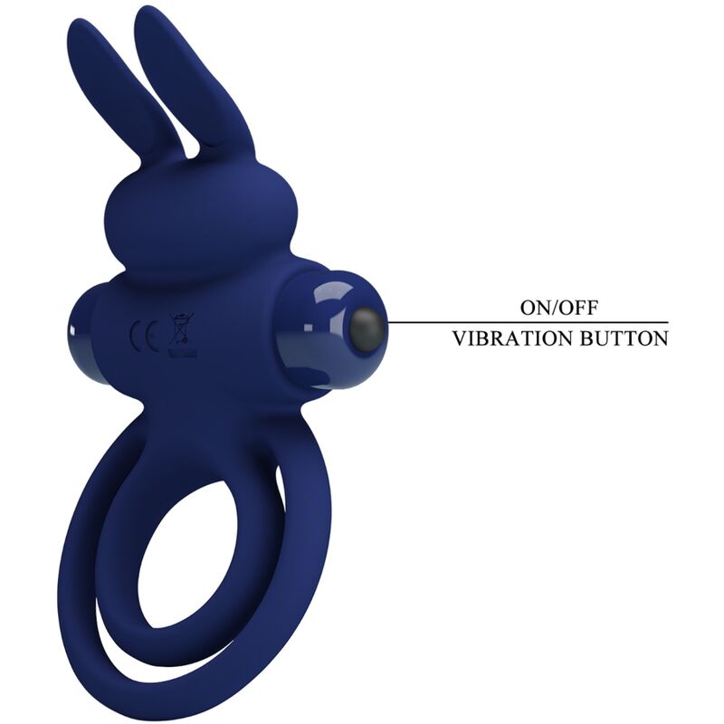 PRETTY LOVE - DAREY DOUBLE ANNEAU VIBRANT LAPIN BLEU PRETTY LOVE MALE