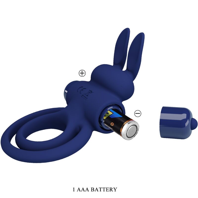 PRETTY LOVE - DAREY DOUBLE ANNEAU VIBRANT LAPIN BLEU PRETTY LOVE MALE