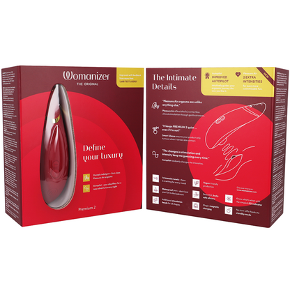 WOMANIZER - STIMULATEUR CLITORAL PREMIUM 2 BORDEAUX WOMANIZER