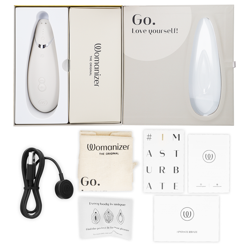 WOMANIZER - STIMULATEUR CLITORAL PREMIUM 2 GRIS CHAUD WOMANIZER