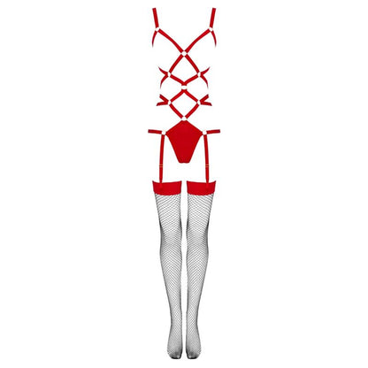 LIVCO CORSETTI FASHION - THIARA LC 20213 ENSEMBLE CORPS + BAS ROUGE S/M LIVCO CORSETTI SETS
