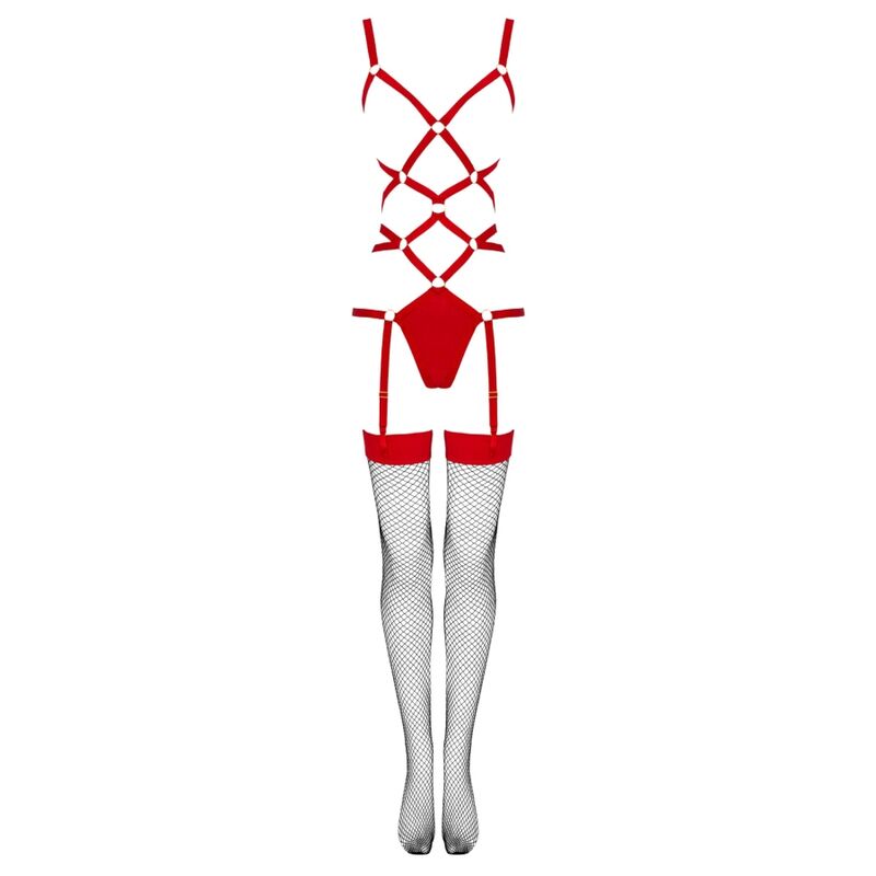 LIVCO CORSETTI FASHION - THIARA LC 20213 ENSEMBLE CORPS + BAS ROUGE L/XL LIVCO CORSETTI SETS