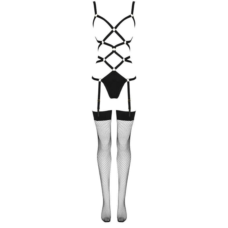 LIVCO CORSETTI FASHION - THIARA LC 20213 ENSEMBLE CORPS + BAS NOIR S/M LIVCO CORSETTI SETS