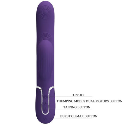 PRETTY LOVE - PERLITA VIBRATEUR G-SPOT 3 EN 1 MULTIFONCTION VIOLET PRETTY LOVE FLIRTATION