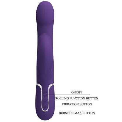 PRETTY LOVE - ZALIN PERLES VIBRATEUR LAPIN 4 EN 1 VIOLET PRETTY LOVE FLIRTATION