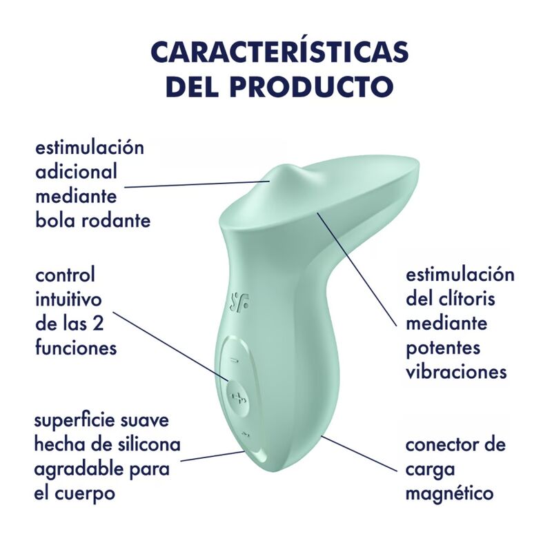 SATISFYER - VIBRATEUR EXCITERRR À POSER SUR LE CLITORIS MENTHE SATISFYER VIBRATOR