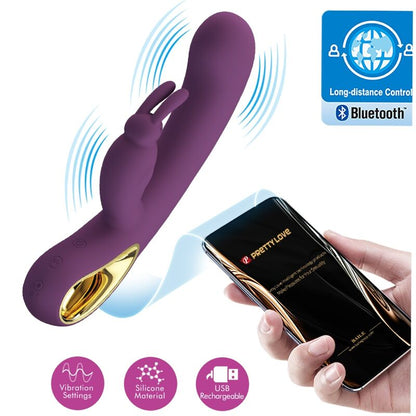 PRETTY LOVE - LIAM VIBRATEUR LAPIN ET STIMULATEUR DE POINT G VIOLET PRETTY LOVE FLIRTATION