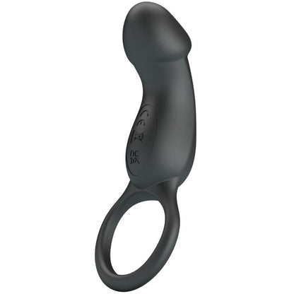 PRETTY LOVE - TRAE ANNEAU VIBRANT AVEC STIMULATEUR NOIR PRETTY LOVE MALE