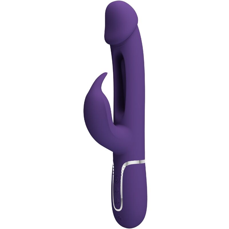 PRETTY LOVE - VIBRATEUR MULTIFONCTION 3 EN 1 KAMPAS RABBIT AVEC LANGUE VIOLET PRETTY LOVE PARTY UP