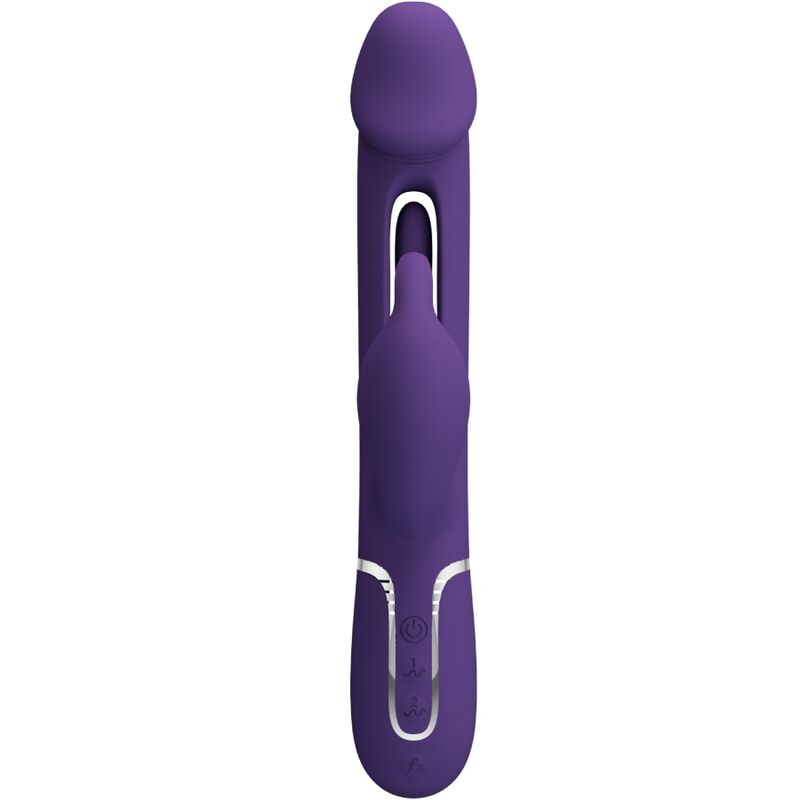 PRETTY LOVE - VIBRATEUR MULTIFONCTION 3 EN 1 KAMPAS RABBIT AVEC LANGUE VIOLET PRETTY LOVE PARTY UP