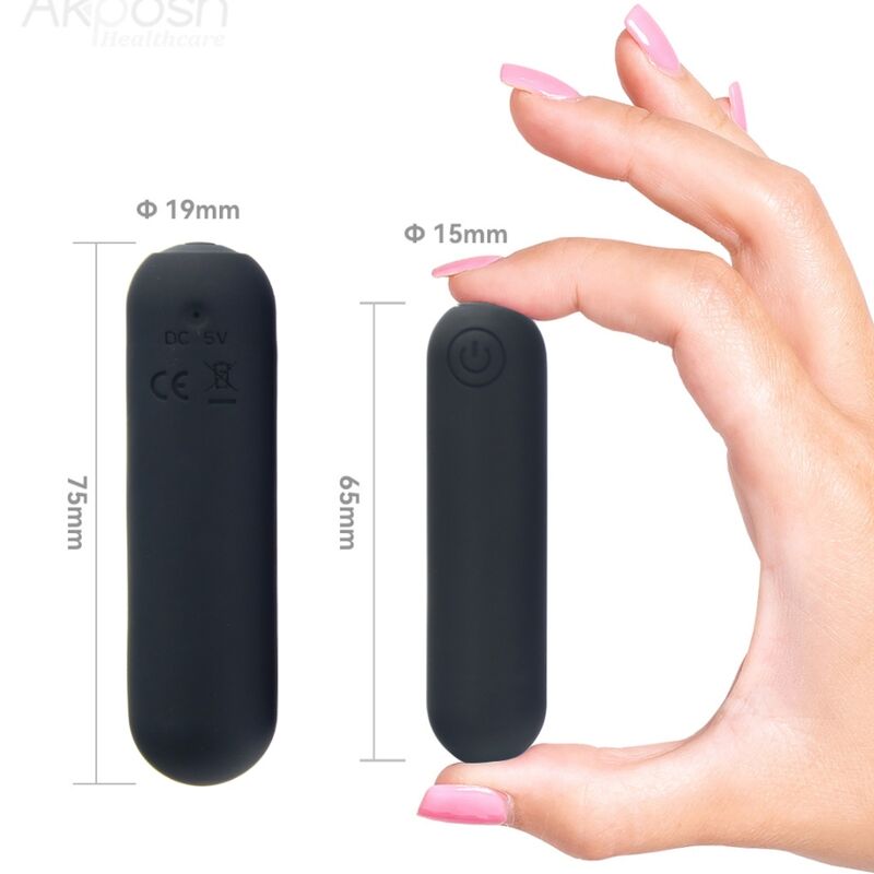ARMONY -SPLASH HEHE VIBRATEUR BULLET SILICONE 10 VIBRATIONS 65 X 15 CM NOIR ARMONY STIMULATORS