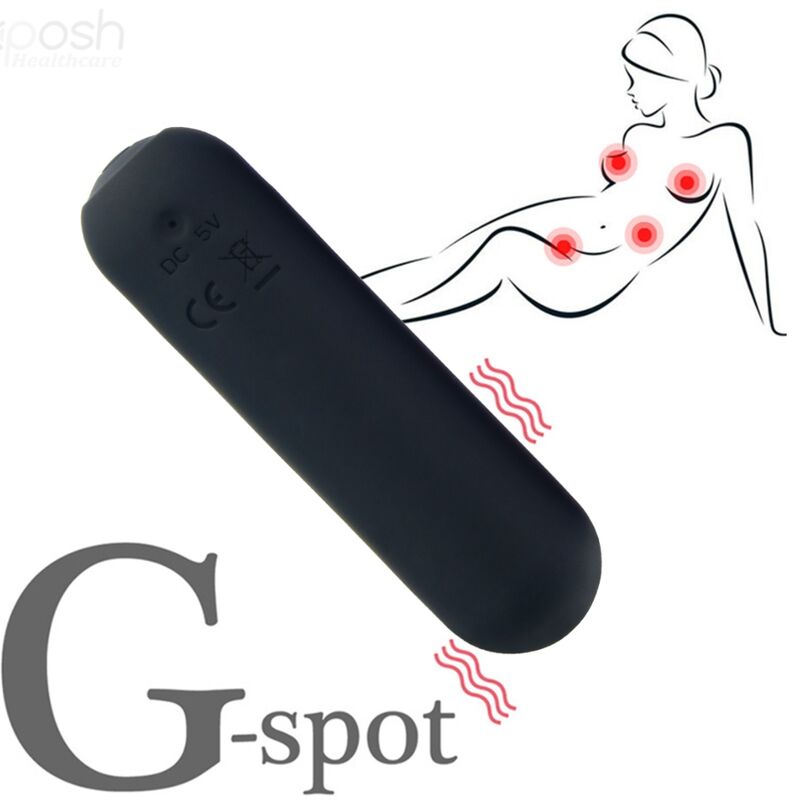 ARMONY - SPLASH HAHA VIBRATEUR BULLET SILICONE 10 VIBRATIONS 75 X 19 CM NOIR ARMONY STIMULATORS