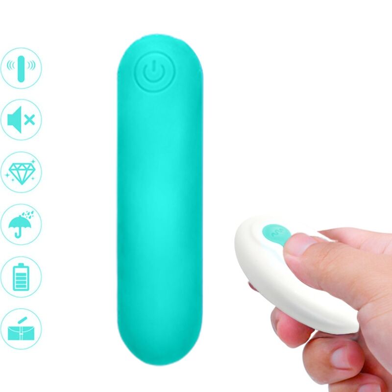ARMONY - SPLASH JOLINE VIBRATEUR BULLET TÉLÉCOMMANDE EN SILICONE 10 VIBRATIONS 65 X 15 CM VERT ARMONY STIMULATORS