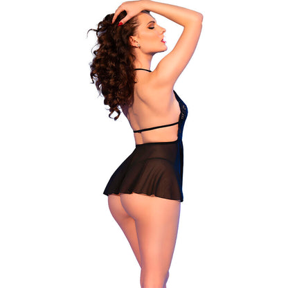 CHILIROSE - CR 4720 BABYDOLL & STRING NOIR M CHILIROSE BABYDOLLS