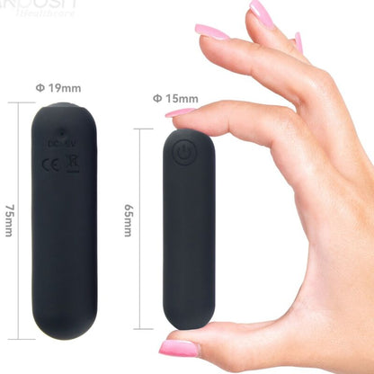 ARMONY - SPLASH HAHA VIBRATEUR BULLET SILICONE 10 VIBRATIONS 75 X 19 CM NOIR ARMONY STIMULATORS