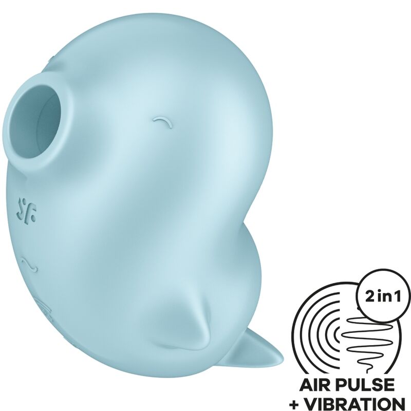 SATISFYER - SASSY SEAL STIMULATEUR ET VIBRATEUR BLEU SATISFYER AIR PULSE