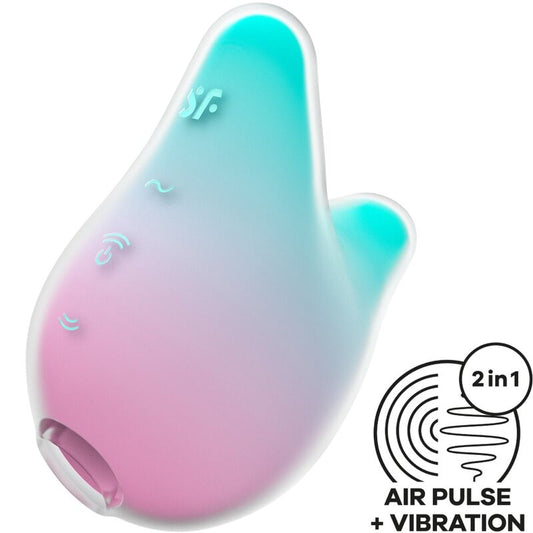 SATISFYER - MERMAID VIBES STIMULATEUR & VIBRATEUR MENTHE ET ROSE SATISFYER AIR PULSE