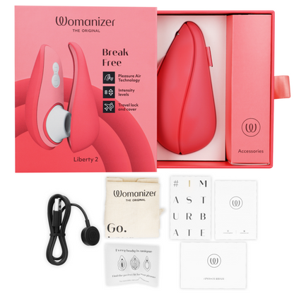 WOMANIZER - LIBERTY 2 STIMULATEUR DE CLITORIS ET ASPIRATION ROSE WOMANIZER