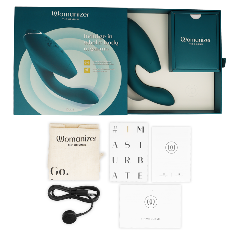 WOMANIZER - DUO 2 STIMULATOR BLEU PÉTROLE WOMANIZER
