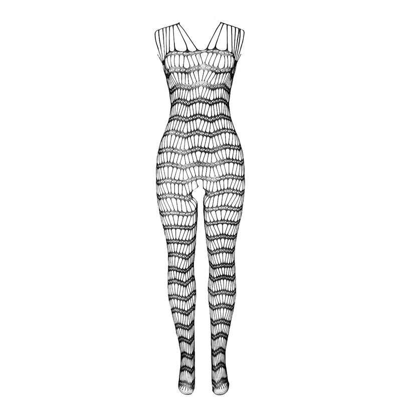 SUBBLIME - 951696 BODYSTOCKING RÉSILLE OUVERT AVEC BRETELLES SUR LES ÉPAULES NOIR TAILLE UNIQUE SUBBLIME BODYSTOCKINGS