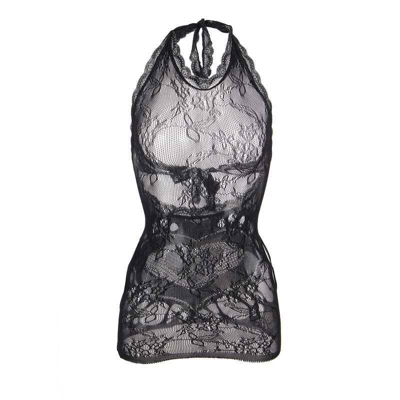 SUBBLIME - 952075 ROBE COURTE EN RÉSILLE AVEC DÉTAIL DOS ET COEUR NOIR TAILLE UNIQUE SUBBLIME DRESSES