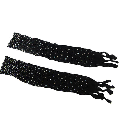 SUBBLIME - 952174 BODYSTOCKING RESILLE AVEC GANTS ET DIAMANTS NOIR TAILLE UNIQUE SUBBLIME BODYSTOCKINGS