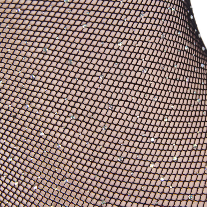 SUBBLIME - 952297 BODY RÉSEILLE BRILLANT AVEC ÉPAULES DÉNUDÉES MANCHES LONGUES NOIR TAILLE UNIQUE SUBBLIME BODIES