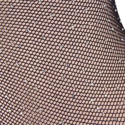 SUBBLIME - 952297 BODY RÉSEILLE BRILLANT AVEC ÉPAULES DÉNUDÉES MANCHES LONGUES NOIR TAILLE UNIQUE SUBBLIME BODIES