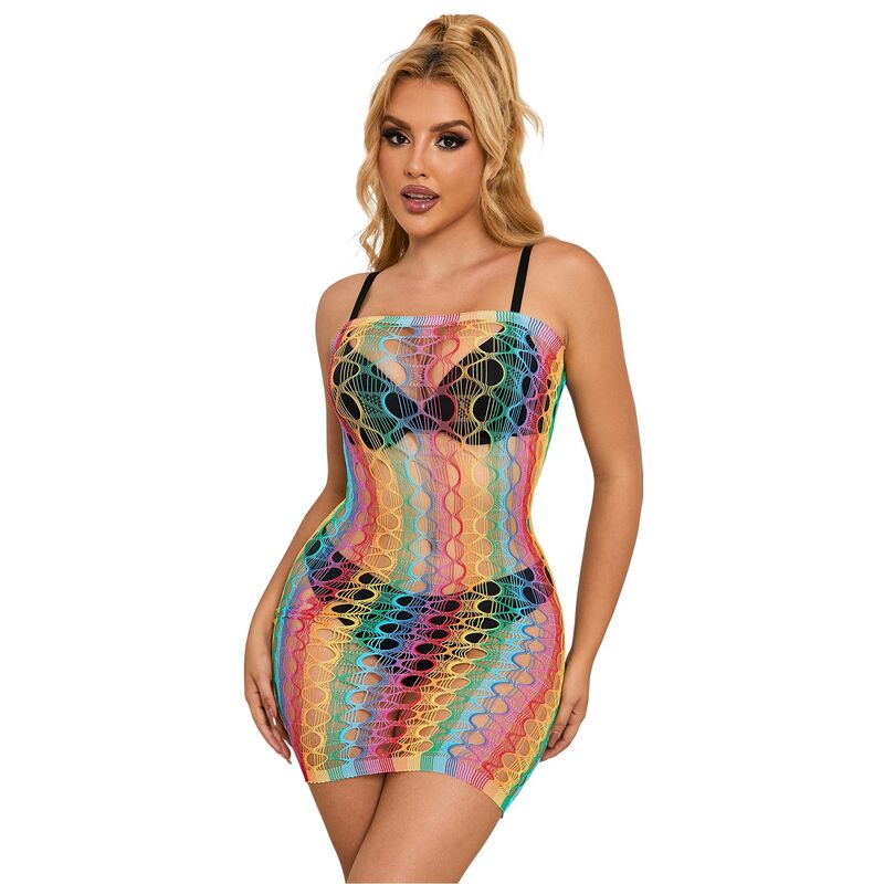 SUBBLIME - 952365 ROBE RÉSEILLE ÉPAULES NUES ARC-EN-CIEL TAILLE UNIQUE SUBBLIME DRESSES