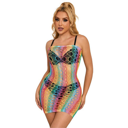SUBBLIME - 952365 ROBE RÉSEILLE ÉPAULES NUES ARC-EN-CIEL TAILLE UNIQUE SUBBLIME DRESSES
