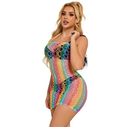 SUBBLIME - 952365 ROBE RÉSEILLE ÉPAULES NUES ARC-EN-CIEL TAILLE UNIQUE SUBBLIME DRESSES