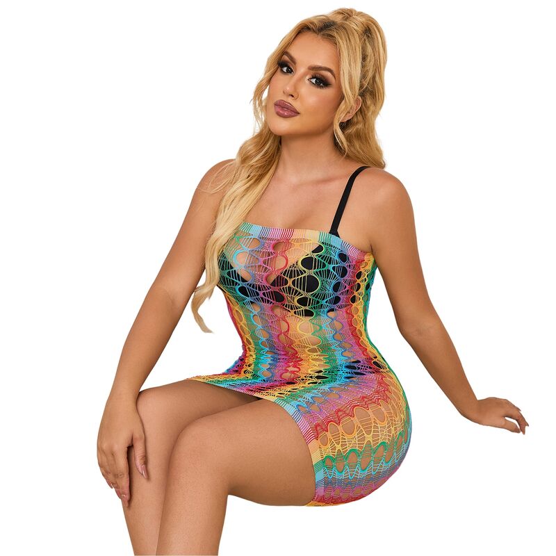 SUBBLIME - 952365 ROBE RÉSEILLE ÉPAULES NUES ARC-EN-CIEL TAILLE UNIQUE SUBBLIME DRESSES