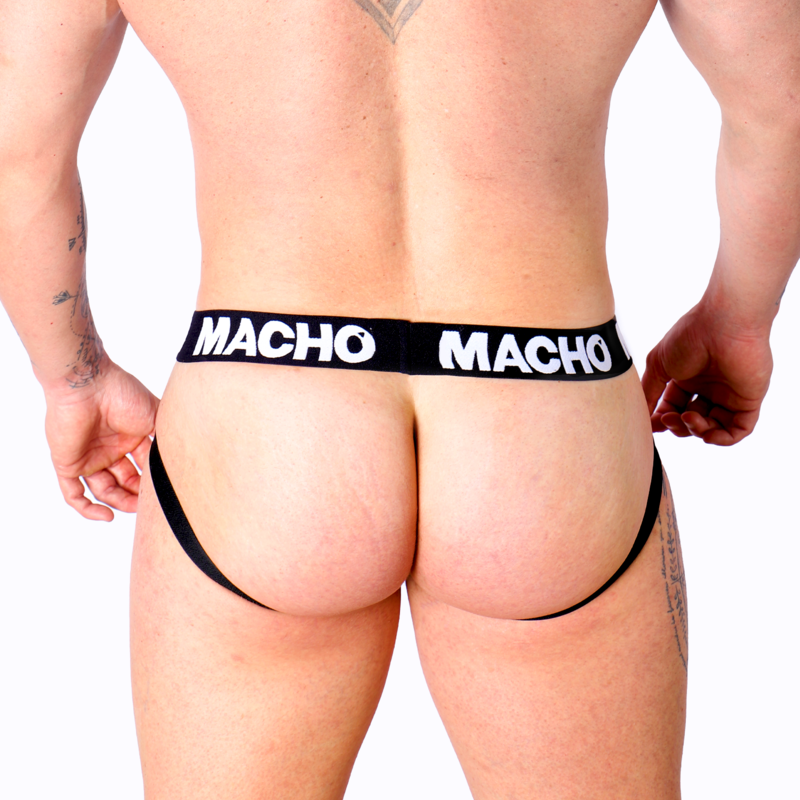 MACHO - MX25NC JOCK CUIR NOIR L MACHO UNDERWEAR