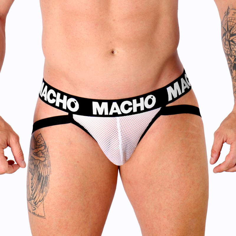 MACHO - MX26X1 JOCK GRID BLANC M MACHO UNDERWEAR
