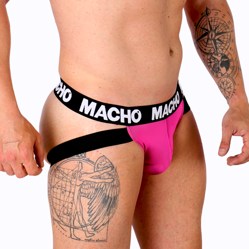 MACHO - MX28FR JOCK ROSE FLUO L MACHO UNDERWEAR