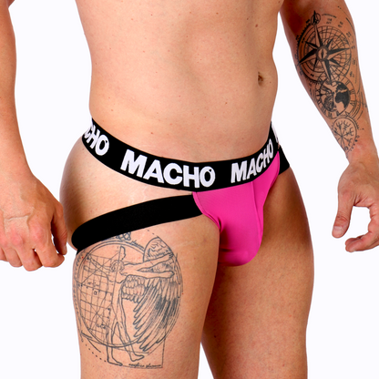 MACHO - MX28FR JOCK ROSE FLUO L MACHO UNDERWEAR
