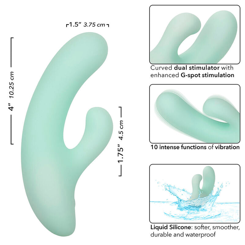 CALEXOTICS - PACIFICA FIJI VIBRATEUR & ESTIMULATEUR POINT G 10 VIBRATIONS AQUA CALEXOTICS
