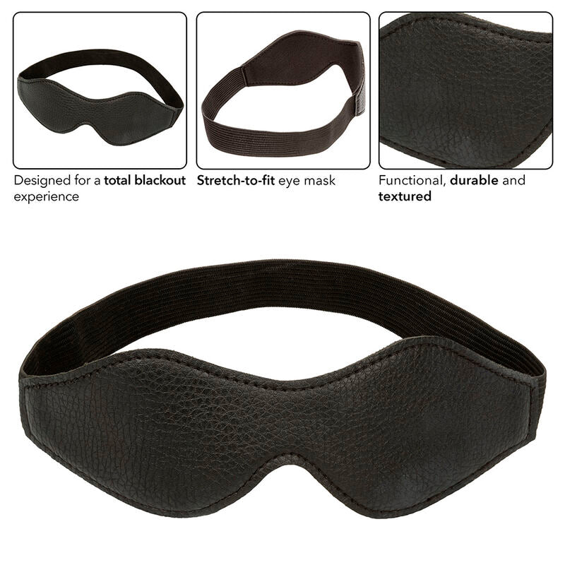 CALEXOTICS - NOCTURNAL MASQUE POUR LES YEUX EN CUIR PVC NOIR CALEXOTICS