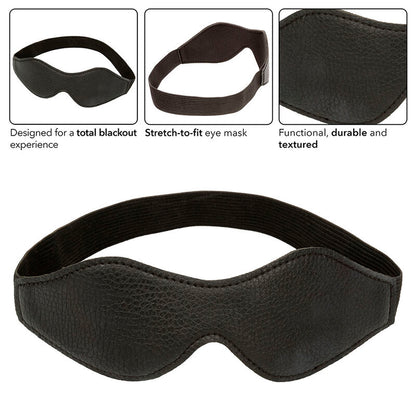 CALEXOTICS - NOCTURNAL MASQUE POUR LES YEUX EN CUIR PVC NOIR CALEXOTICS