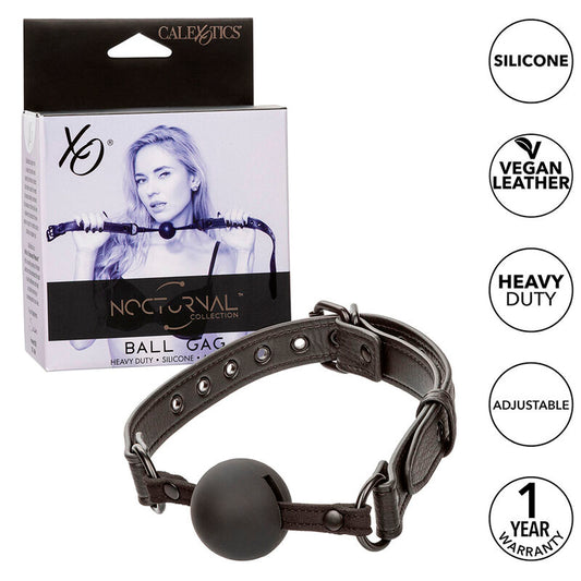 CALEXOTICS - NOCTURNAL BÂILLON À BOULE EN SILICONE NOIR CALEXOTICS