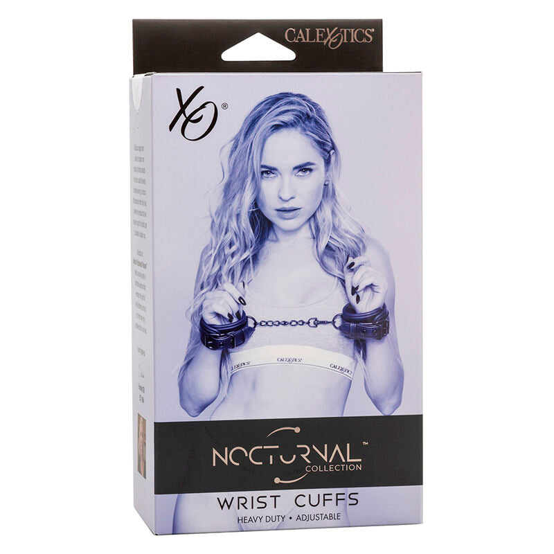 CALEXOTICS - NOCTURNAL POIGNETS EN CUIR RÉGLABLES NOIRS CALEXOTICS