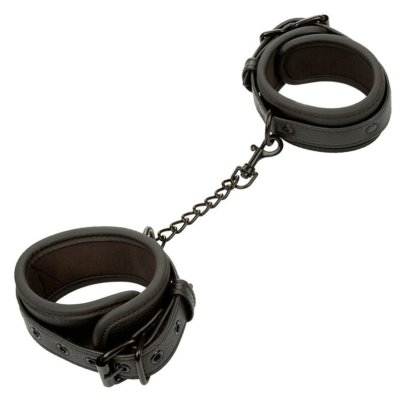 CALEXOTICS - NOCTURNAL CHEVILLES RÉGLABLES EN CUIR NOIR CALEXOTICS