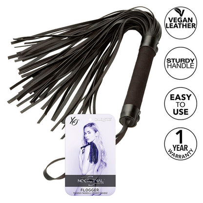 CALEXOTICS - NOCTURNAL FLOGGER CUIR NOIR CALEXOTICS