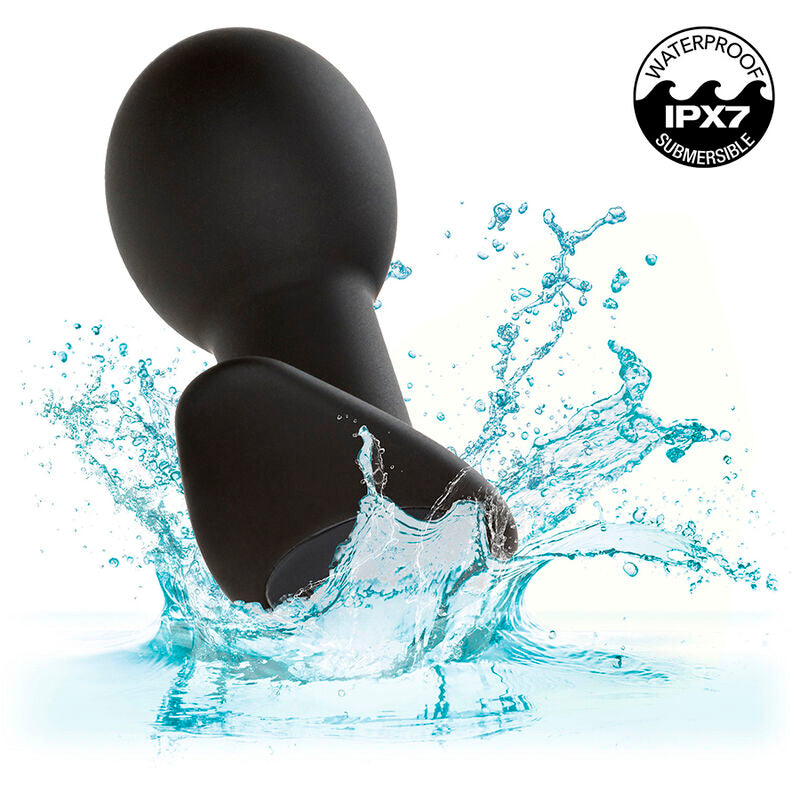 CALEXOTICS - ROCK BOTTOM PLUG ANAL 10 VIBRATIONS SILICONE NOIR CALEXOTICS