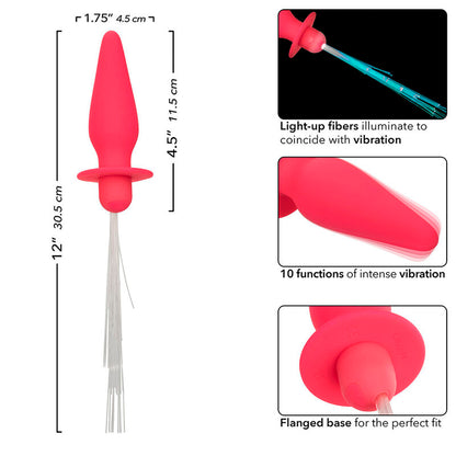 CALEXOTICS - SOUTHERN LIGHTS LIGHT UP PLUG ANAL 10 VIBRATIONS SILICONE ROSE CALEXOTICS